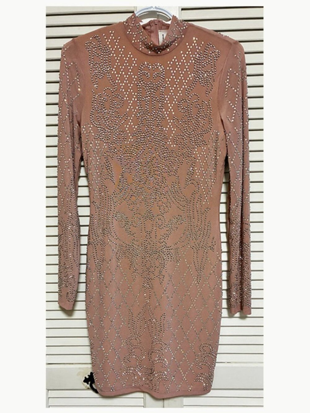 Pink Rhinestone Dress Size M Lined The Boutique X